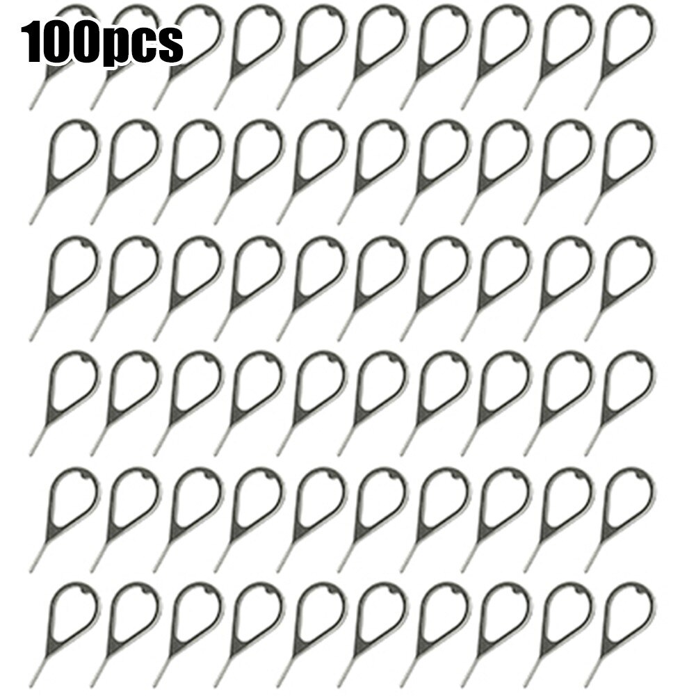 100Pcs Sim Card Tray Ejector Eject Pin Open Sleutel Verwijderen Naald Tool Voor Phone4/5/6 Voor Xiaomihuawei Universele voor Smart Telefoon