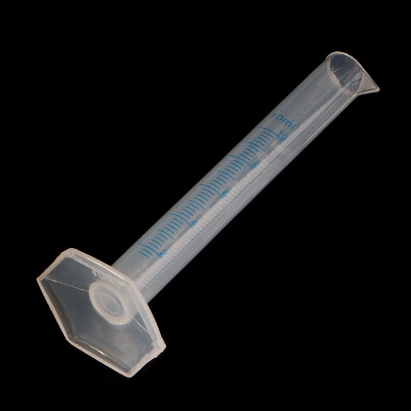 1pcs 10mL Measuring Cylinder Laboratory Test Graduated Liquid Trial Tube Jar Tool