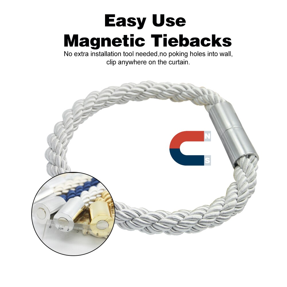 Gardinrem dekorativt tilbehør vindusstropp spenneholder magnetisk gardin tieback enkel a