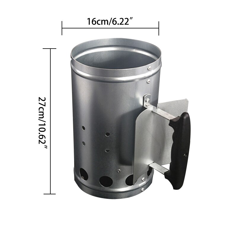 Charcoal Chimney Starter BBQ Grill Lighter Barbecue Fire Starter Briquette Coal Fire Starter Chimney Outdoor Cooking Can Tools