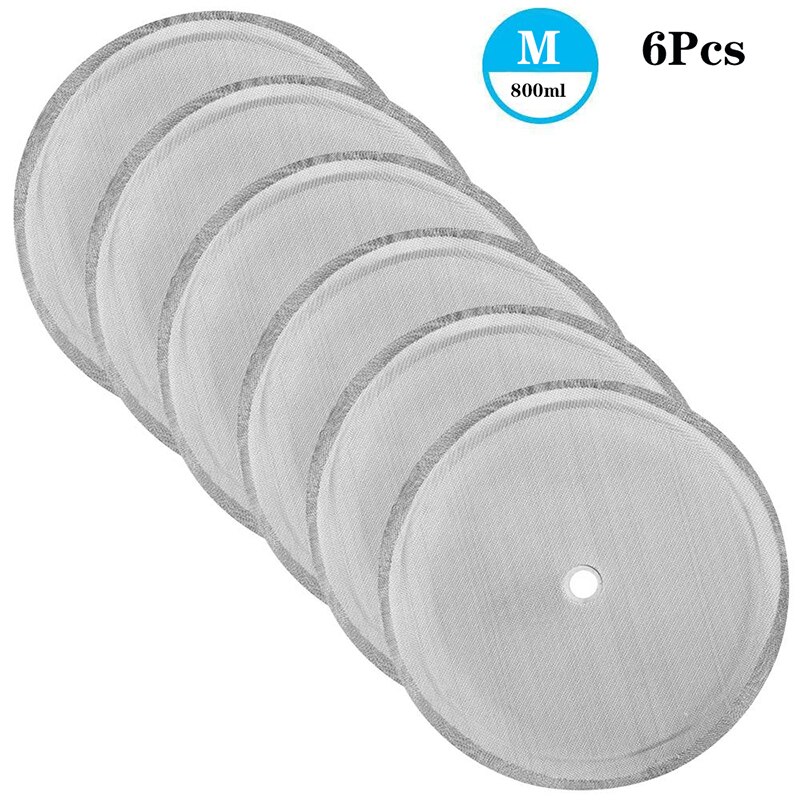 6 sztuk sitko filtrujące robić kawy wielokrotnego użytku robić praska francuska maszyna robić robienia ze stali nierdzewnej stałe narzędzie robić filtrowania kawy: 800ML