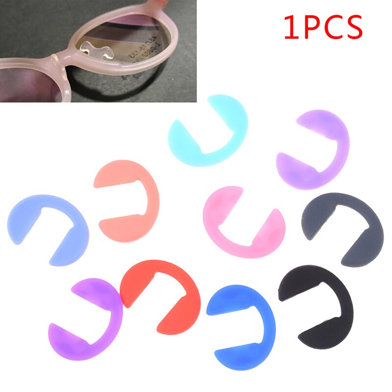 1Pc U Vorm Anti-Slip Neus Pad Siliconen Stok Op Pad Lenzenvloeistof Zonnebril Voor Kid Kinderen Bril accessoires