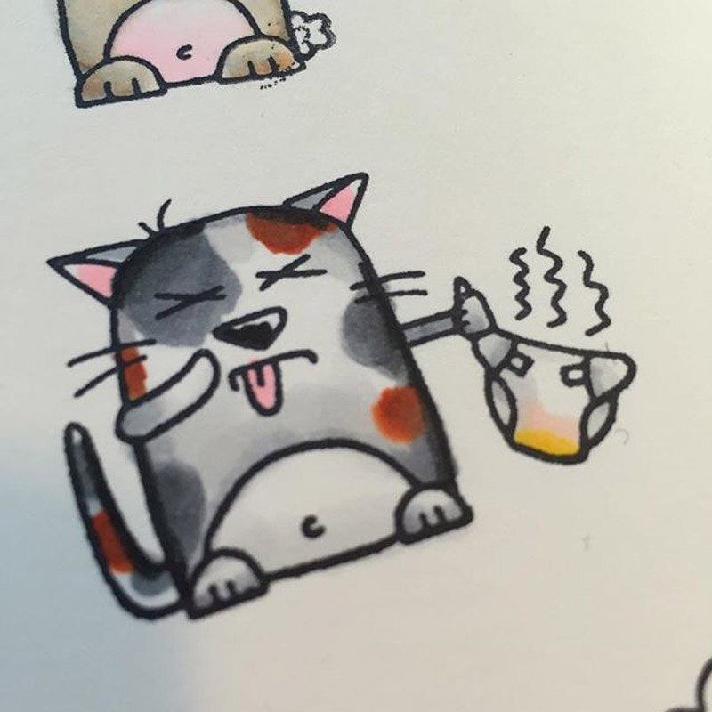 Vuxna djur klara stämplar med metallskärningsverktyg för gör-det-själv scrapbooking papperskort silikon genomskinlig stämpel