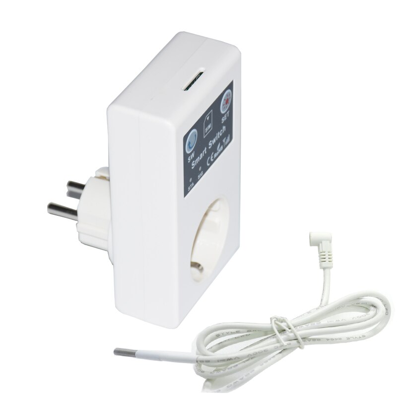 16A GSM smart Socket EU Power Outlet Strip Relay Switch Remote Home Control Garage Door Gate Opener SMS Temperature Sensor
