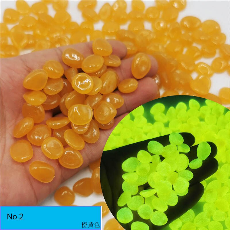 10pcs/lot Luminous Pebbles Rocks Garden Ornaments Stone Glow In The Dark GardenFor Walkways Fish Tank Decorations: Army Green