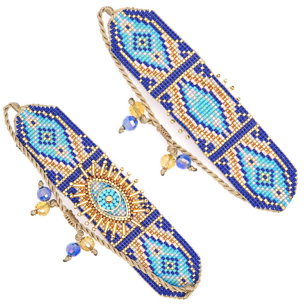 ZHONGVI Evil Eye Bracelet For Women Trendy Jewelry MIYUKI Lucky Pulseras Mujer Moda Unique Bracelets Handmade Loom Woven