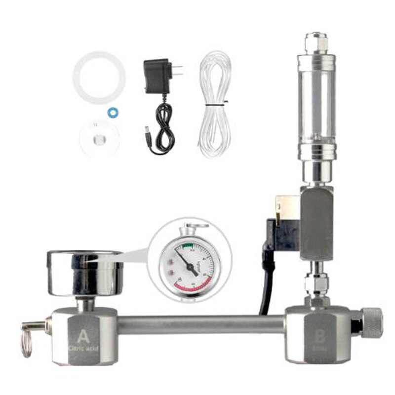 Aquarium CO2 Regulator System Kit CO2 Diffuser Generator Bubble Atomizer with Solenoid Valve-US Plug: Default Title