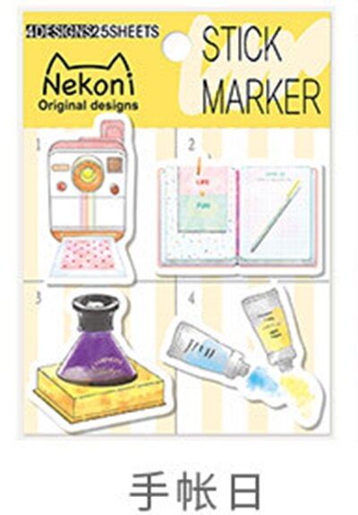 20 sets/1 partij Kawaii Kat Planeet Memo Pad Sticky Notes Escolar Papelaria School Supply Bladwijzer notepad Label: 85322 ShouZhangRi