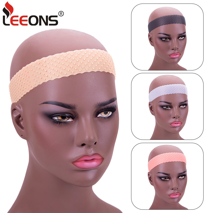 Leeons 22Cm Silikon Band Für Perücke nicht Unterhose Silikon Perücke Band Elastische Perücken Stirnband Elastische Perücken Griff Stirnband Einstellbar Bands