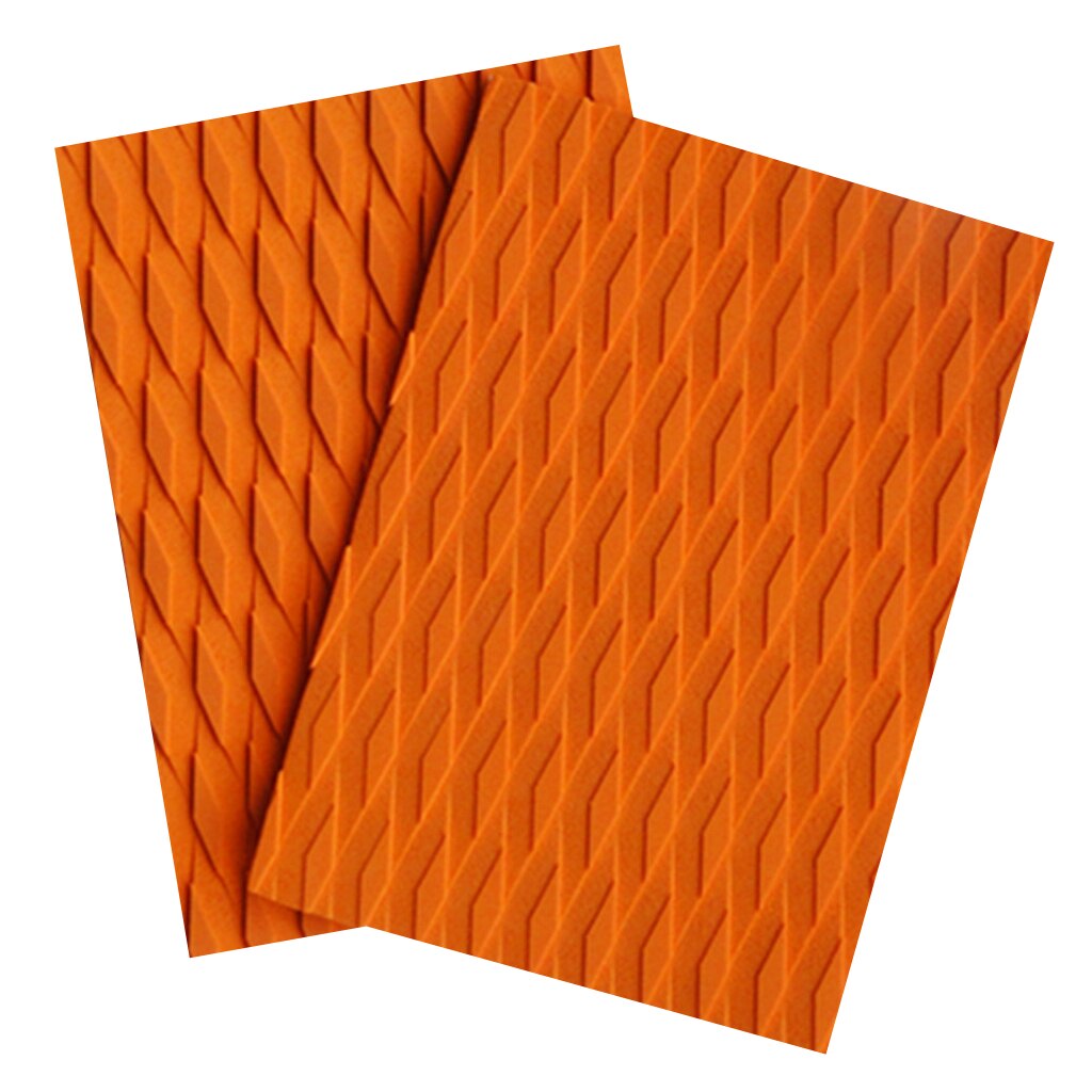 2 Pcs Eva Traction Pad Surf Dek Grip Voor Surfplank Kiteboard Tractie Pad Surfplank Accessoires Dek Grip: Orange as described