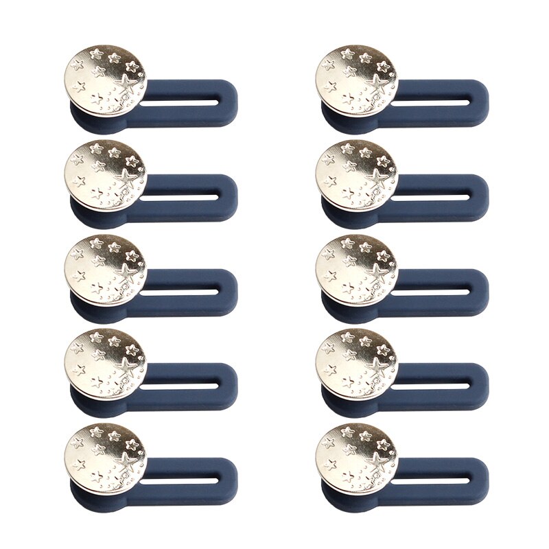 Extenseur de boutons en métal pour pantalons, 10 pièces, outils de couture gratuits, réglables, rétractables, réutilisables: 05
