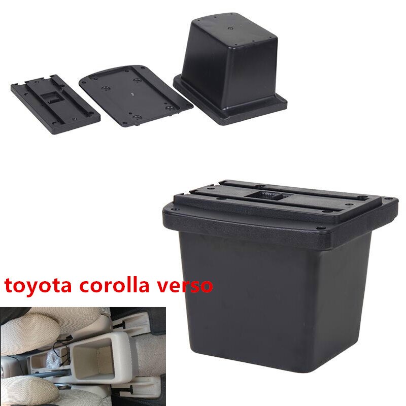 Reposabrazos para toyota corolla verso compartimento de almacenamiento para tienda central con interfaz USB: Black base only