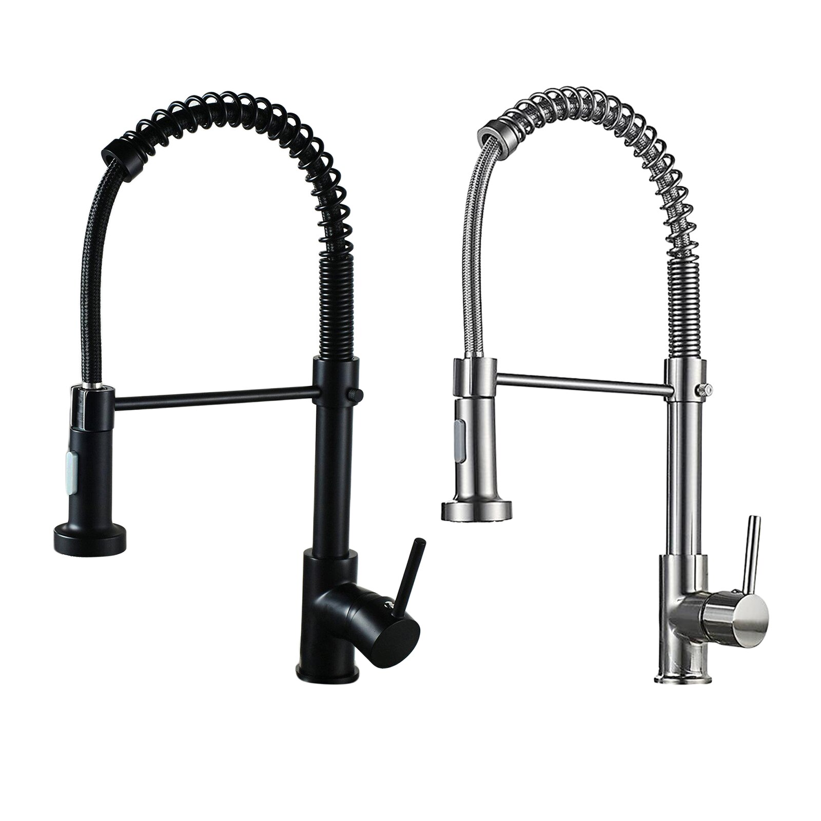 Swivel Sink Mixer Sprayer Modern Kitchen Tap Single Lever Dual Ways Spout Pull Down Faucet