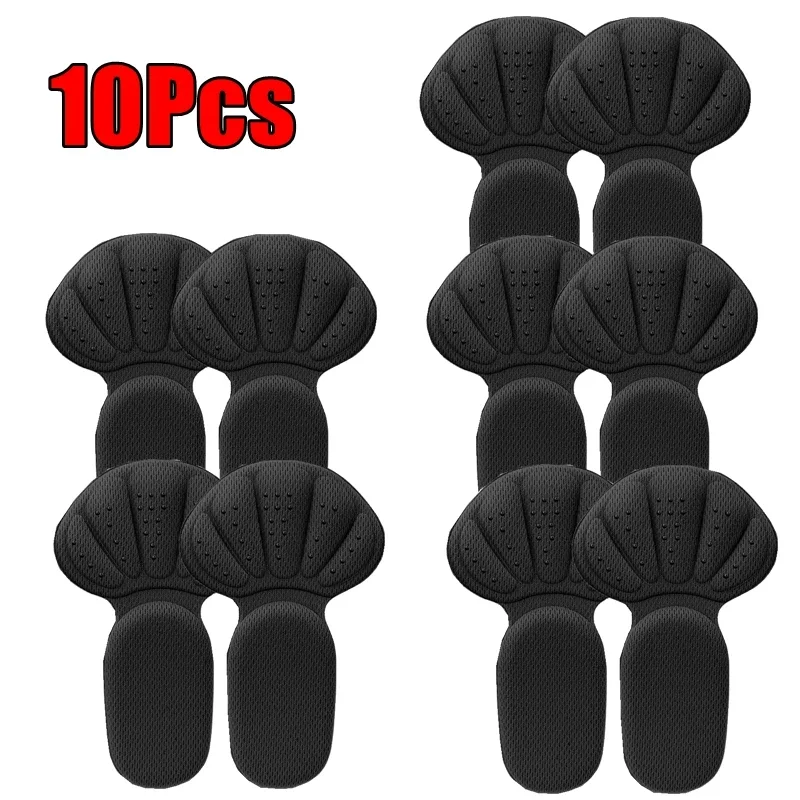 Pegatinas para el talón, zapatillas, Protector del talón, almohadillas para los pies, alivio del dolor, reductor de tamaño, plantillas antideslizantes para zapatos, almohadilla para el cuidado de los pies en forma de T, empuñaduras para el talón: Plata