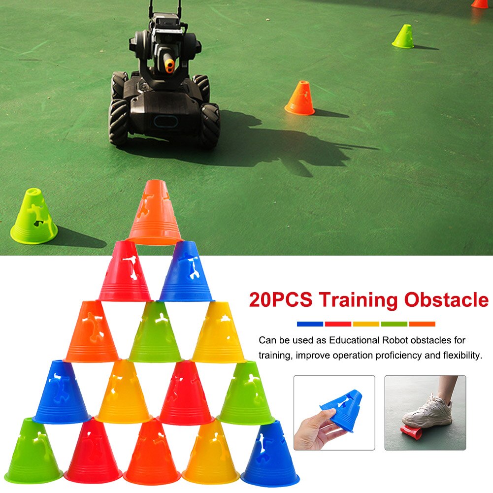 20pcs Hollowed Pile Cup Cones Racing Educational Robot Training Obstacle Roller Skating Sign Roadblocks For DJI RoboMaster S1