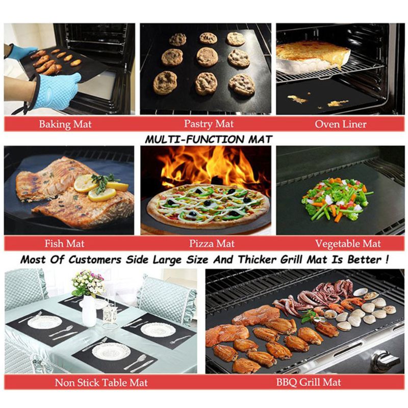 Universal resuable non stick heavy duty bbq grillmattor fläktassisterade ugnar foder
