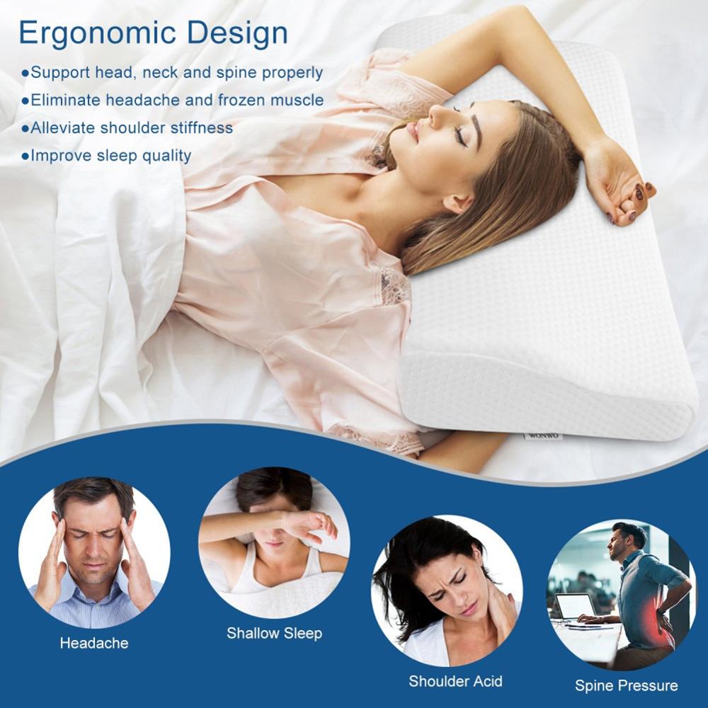 Orthopedische Latex Wedge Traagschuim Trage Rebound Bed Kussen Vlinder Vormige Gezondheid Cervicale Voor Slapen Massage Nek Bescherming