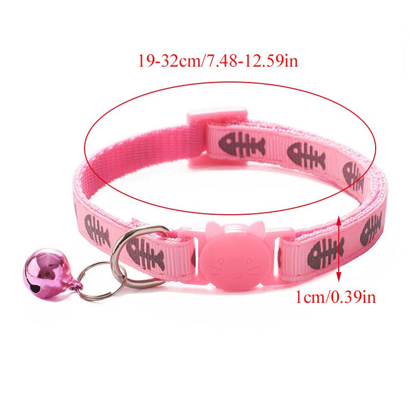 Pet Neck Ring Cute Safety Pet Neck Strap Adjustable Pet Printing Collar Solid Color Adjustment Belt Cat Dog Collar