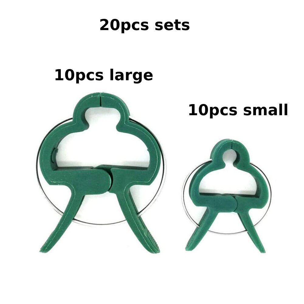 Greenhouse Bracket Pole Fixed Clamp Plant Support Clips Grafting Stakes Connector Garden Flower Vine Clips for Supporting Stems: 20pcs