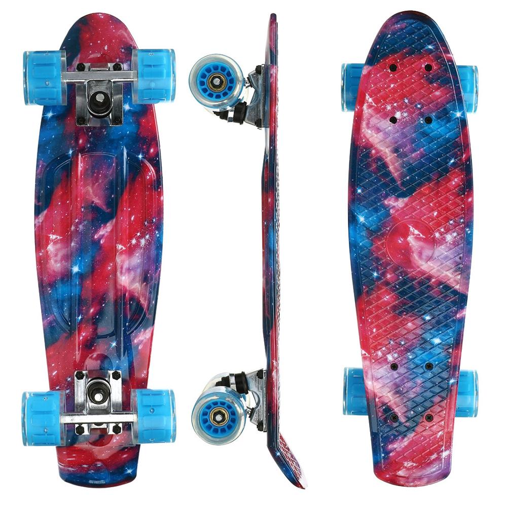 23" Complete Mini Cruiser Skateboard Penny Board Skate Board Sidewalk Road Sliding Single Kicktail Hard Plastic PU Wheels Girls: A19