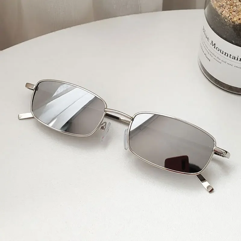 Small Rectangle Sunglasses Men Women Vintage Square Driving Sun Glasses Luxury Brand Metal Frame Eyewear 선글라스