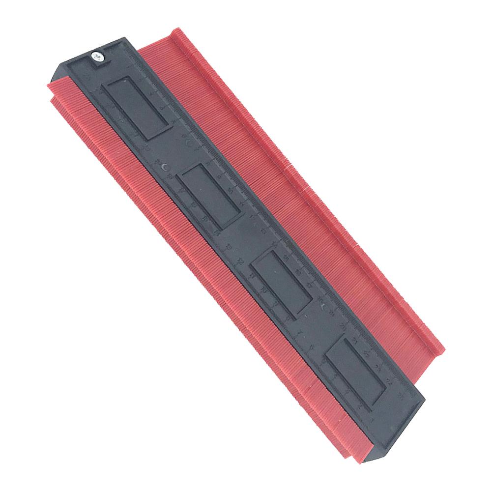 5/6/10inch Profile Measuring Tools Deep Duplicator Tiling Laminate Woodworking Multi-functional Irregular Plastic Gauge Contour: Red 10 inch 25cm