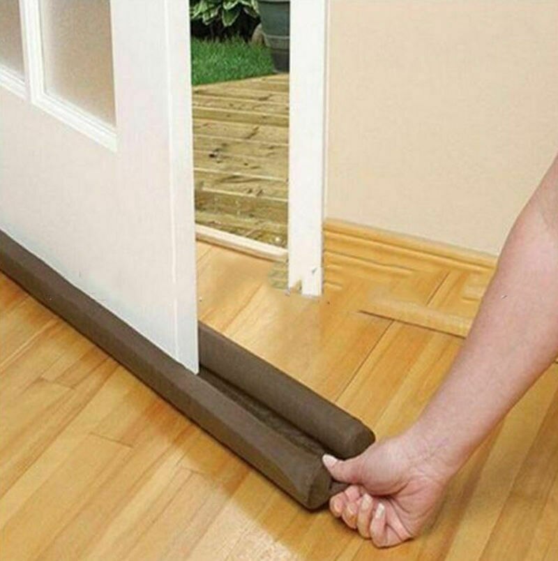Twin Door Draft Dodger Guard Stopper Energy Saving Protector Doorstop Home Decor Wind Dust Blocker Sealer Window Seam Cover Seal
