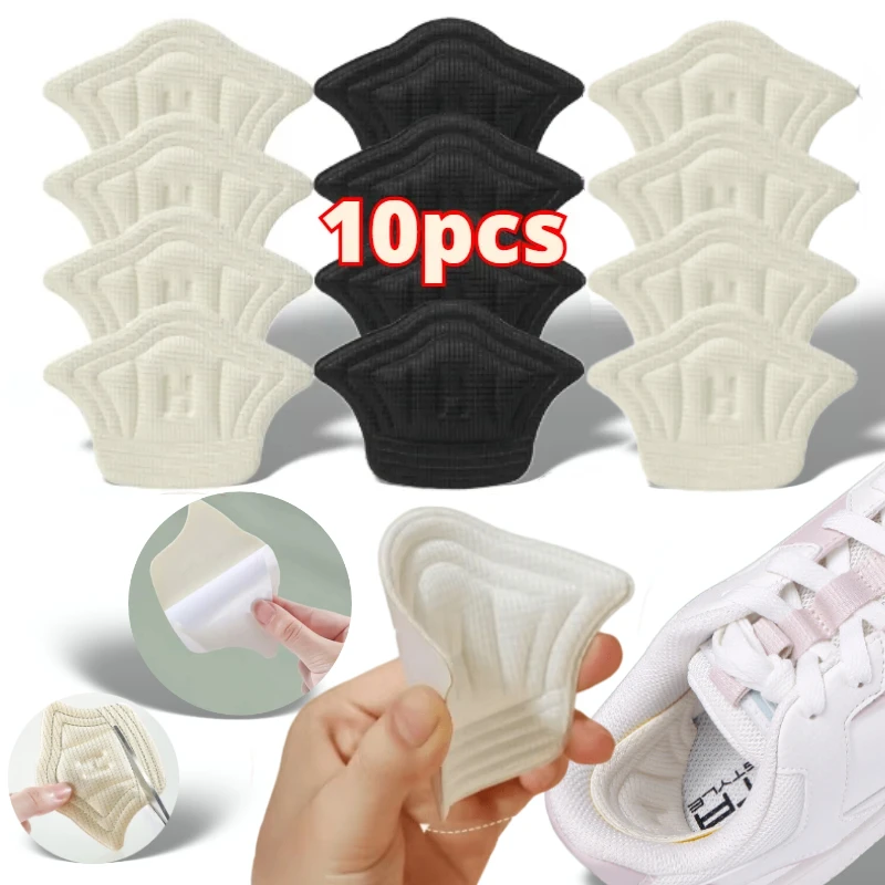 10 Stück Fußpolster für Schuhe, Fersenpolster für Sportschuhe, Größenreduzierer, Füllmaterial, Fersenschutz-Aufkleber, Schuhpolster