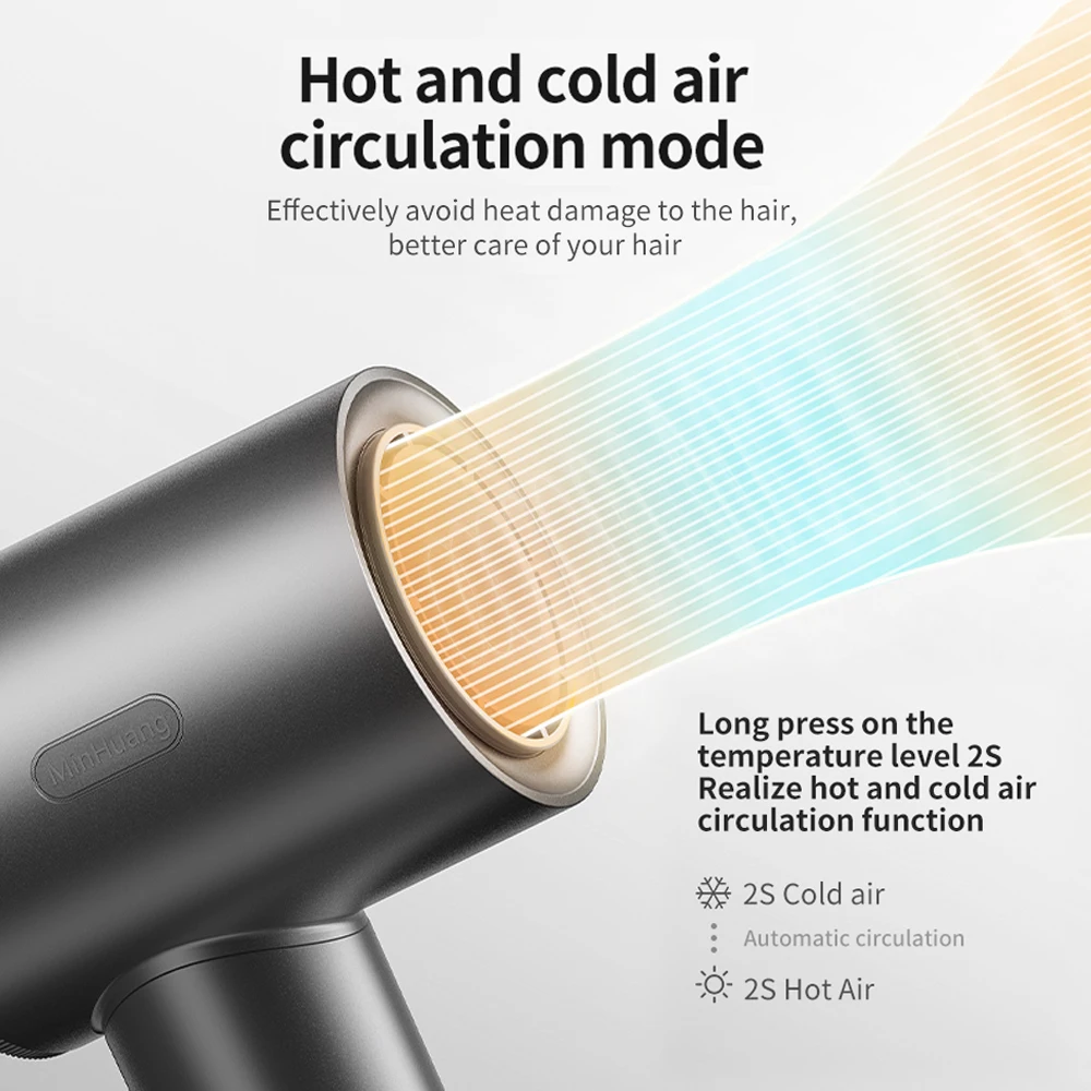Föhn Hoge snelheid haardroger Hete koude wind Luchtborstel Sterke kracht Droger Salongereedschap 1600 W Sneldrogend Professionele föhn