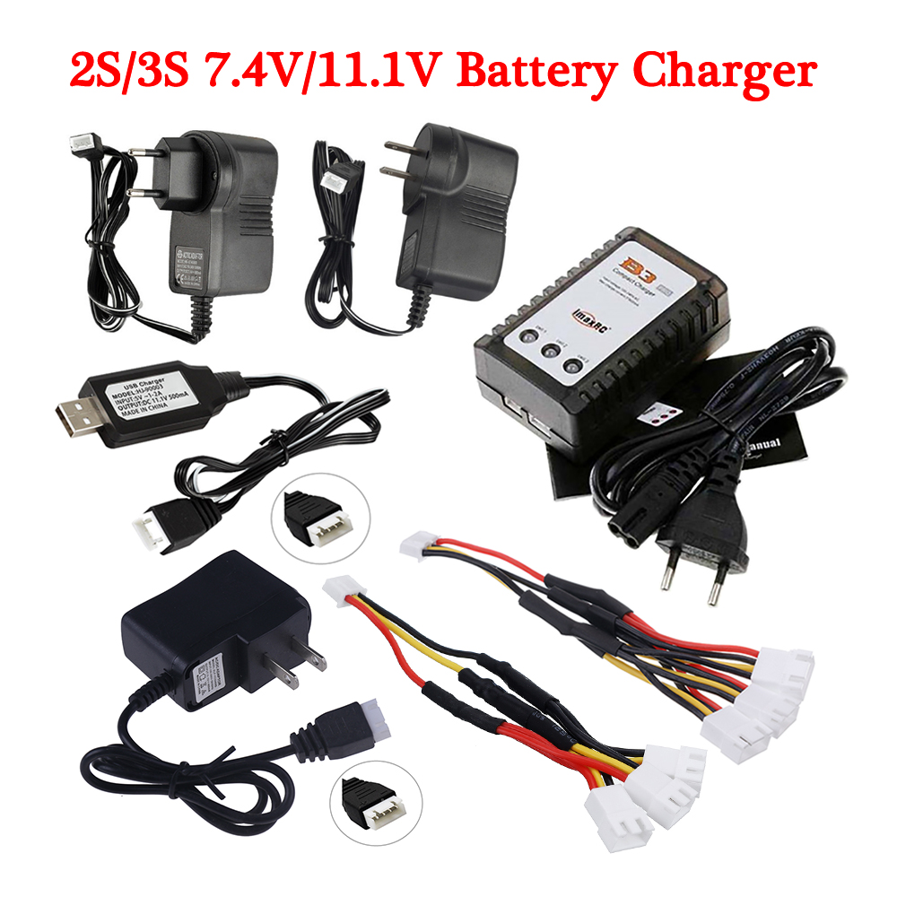 Cargador de batería Lipo de 7,4 V/7,6 v 11,1 v/11,4 v, cable de línea paralela, USB 2S 3S, B3