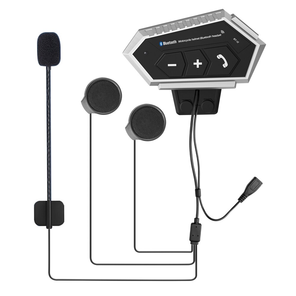 Bluetooth Headset Helmet Headset Bluetooth 5.0 Helmet Headphone Bluetooth Motorcycle Microphone Built-In 2000mAh Battery