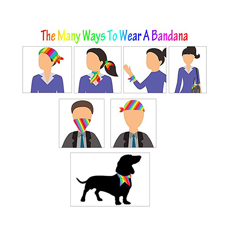 Bavoirs Bandana polyvalents arc-en-ciel pour chien, 1 pièce, foulard d'été pour chien, Style Tropical, collier pour chien et chat, accessoires pour chien