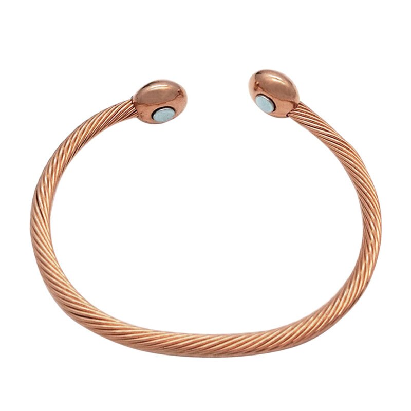 Copper Bracelet Magnetic Healing Therapy Bangle Arthritis Pain Relief Twisted: 2S7205-WMR