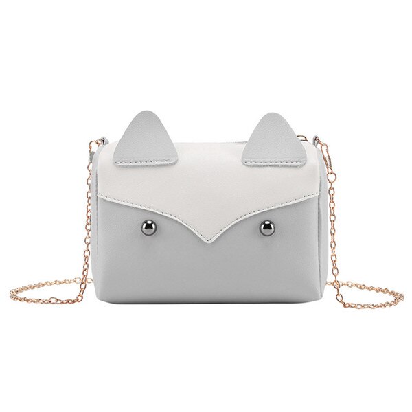 Damesmeisjes schattige cartoon patronen handtas kleine pu leren ketting riem crossbody schoudertas: Gy