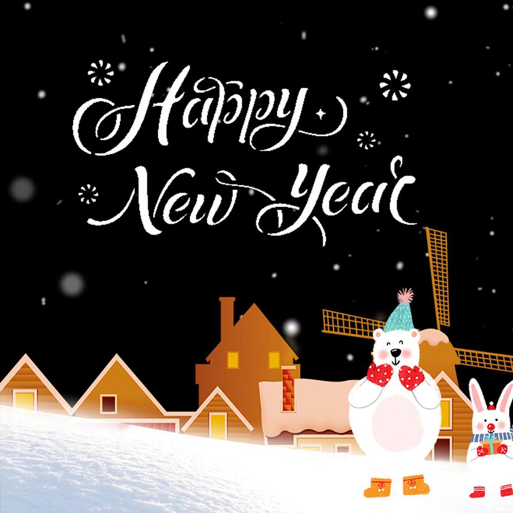 Flip Chart 4Pcs Merry Christmas Hollow Greeting Drawing Templates Measuring Rulers Stencils For Office School Supplies