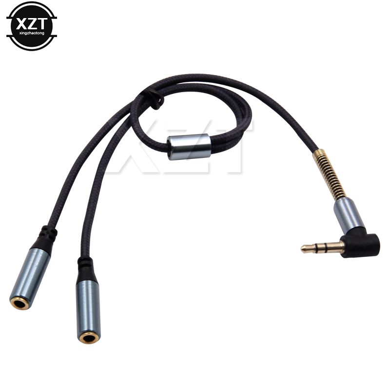 3,5 mm 1 do 2 Audio Aux Y Rozgałęźnik kabla Adapter męski do podwójnego żeńskiego złotego złącza 3,5 Jack do słuchawek Akcesoria do słuchawek