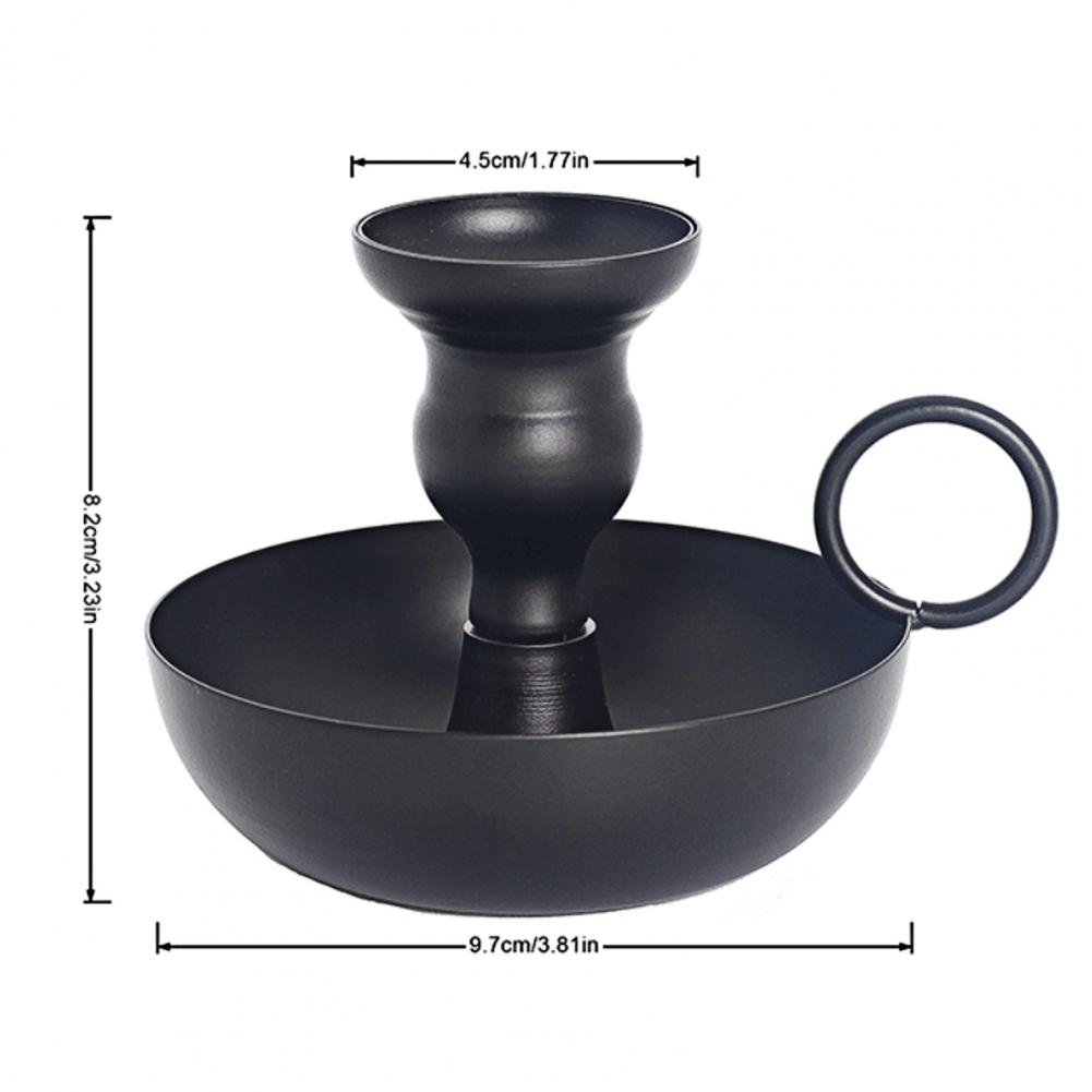 2Pcs Retro Medieval Style Candle Holder Retro Taper Shape Metal Portable Decorative Candlestick for Home Decor Candle Holders