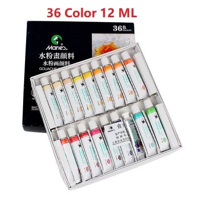 Marie's Gouache Paint Set 12/18/24/36 Colors 12ML Pigment Children Students Portable Sketch: 36 color