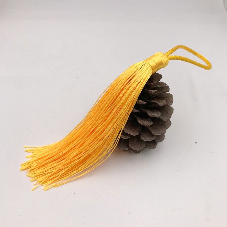10 stuks handgemaakte kwastjes 16 cm borlas para coser diy kwastjes voor sieraden sleutel mobiele telefoon tas franje rand kwastjes hanger: Goud