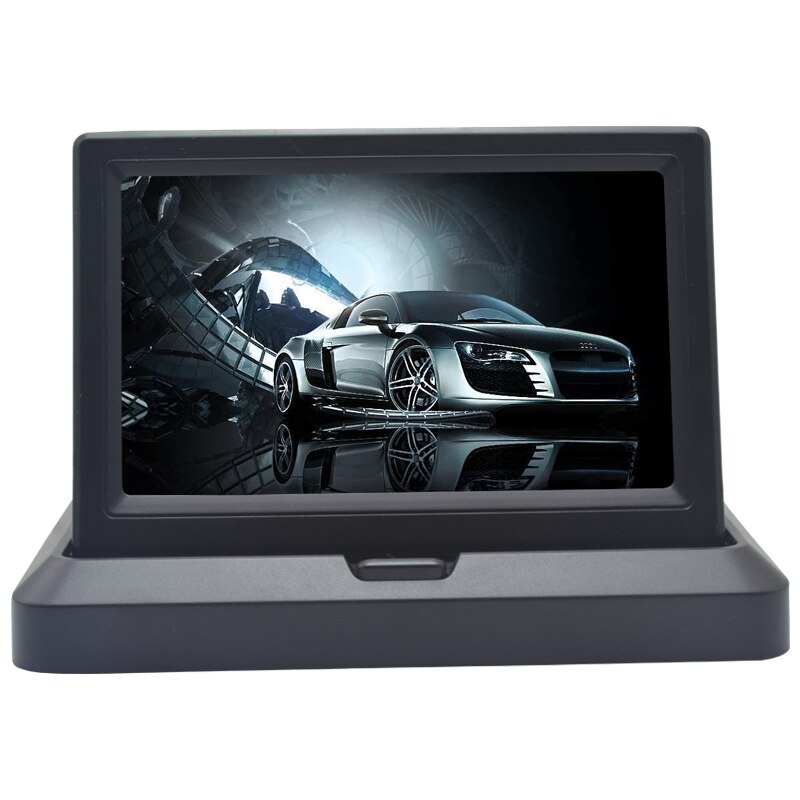 Składany wyświetlacz samochodowy wyświetlacz wideo HD parking samochodowy ekran TFT LCD 4.3 lub 5 cali, z kamerą tylną