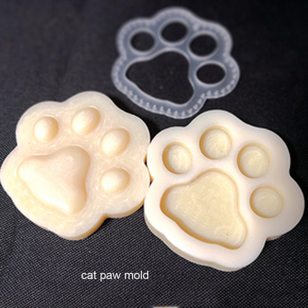 LLavero de pezuña de gato y perro para manualidades, molde de plástico para modelado con forma de colgante artesanal, troquelado, juego de moldes de plástico de 75mm