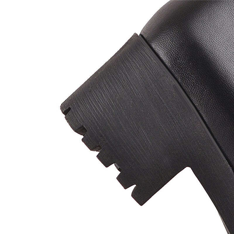 MORAZORA offre spéciale pu cuir genou bottes hautes simple med talons bout rond hiver garder au dames chaussures femmes bottes