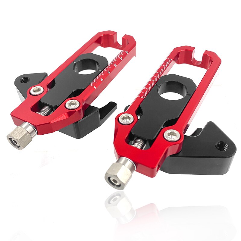 For Honda CB650R CBR650R Motorcycler Chain Adjusters with Catena Coil Tensioners Spools Slider 14-16 CB650F CBR650F: Red