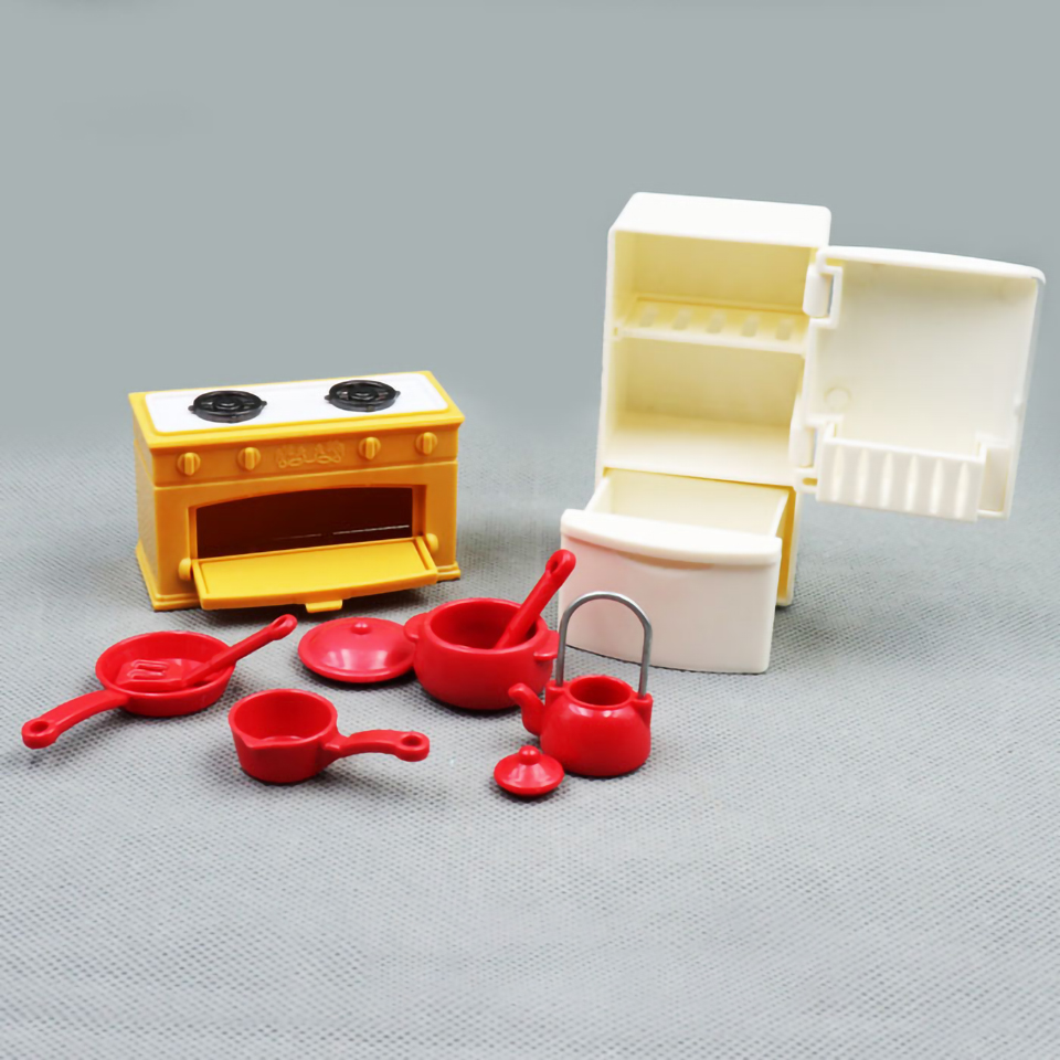 Miniature Furniture 1:12 Dollhouse Kitchen Livingroom Bedroom Set DIY Scene Doll Play Decoration Girl Toy House