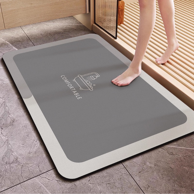 Alfombra de suelo de baño wabi, alfombra de suelo de inodoro de viento, estera absorbente fuerte de barro de diatomeas, alfombra antideslizante para puerta de baño: 1 m² / naranja