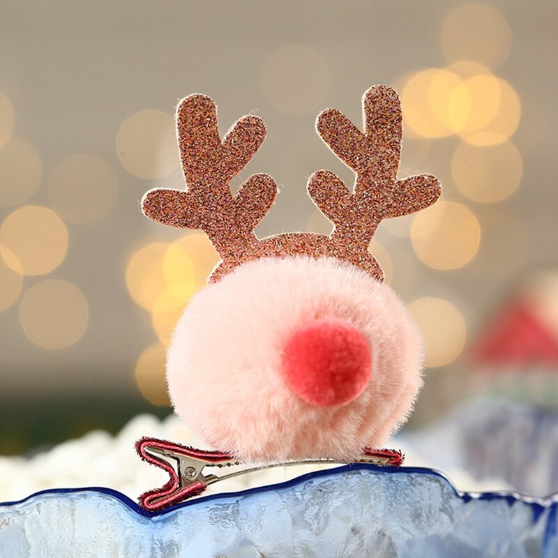Christmas Headdress/Plush Hair Clip/Antler Hairpin/Santa Barrette/Kids /Christmas Decoration/Christmas Head Buckle: PK