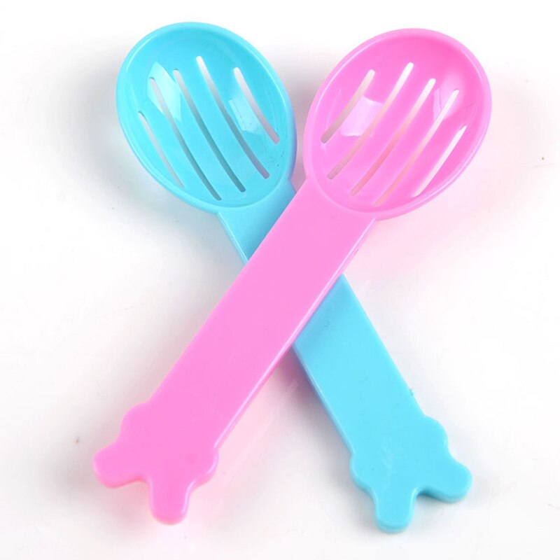 2 Stücke Süssigkeit Farbe Haustiere Katzen Hamster Kaninchen Meerschweinchen Ablauf Sand Löffel Schaufel Vorschub Nahrung Löffel Farbe Zufällig 11,5*3,5 cm