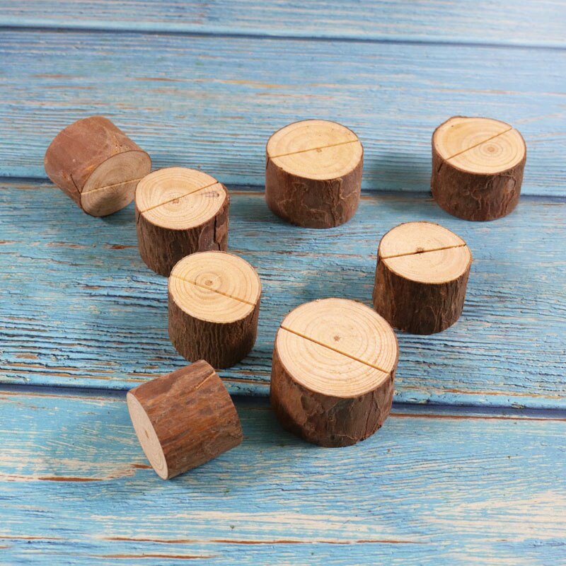 Vakkert foto 1pc trestubbe bokstøtter bordkortmappe lomo skole til student innredning melding tre sete klipp