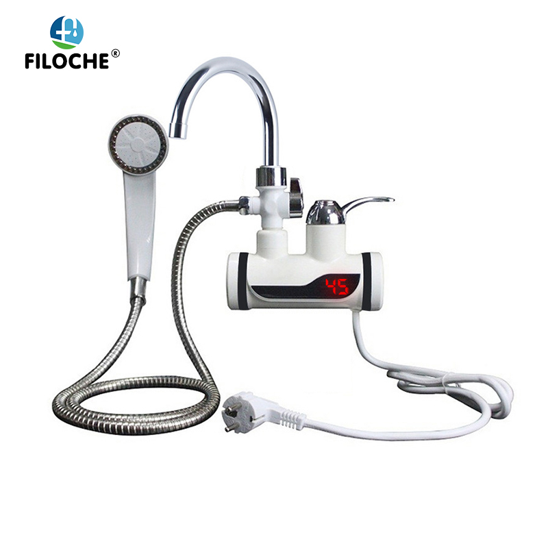 Boiler Douche 220V Keukenkraan Eu Plug Instant Boiler 3000W Digitale Display Voor Country House Cottage