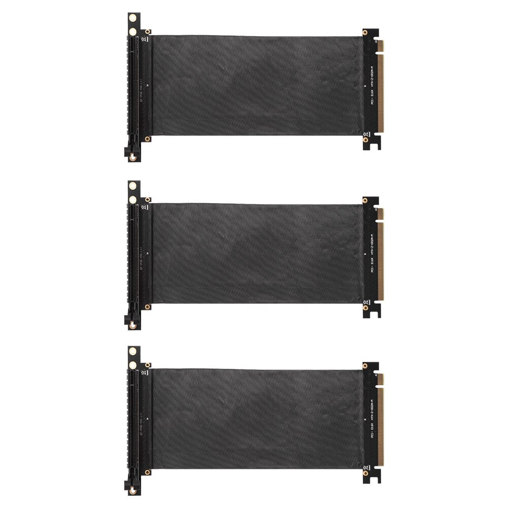 PCIe 3.0 16X Extension Cable Cord 90 Degree PCI-E Express 16X to 16X Riser Card Flexible Ribbon Extender